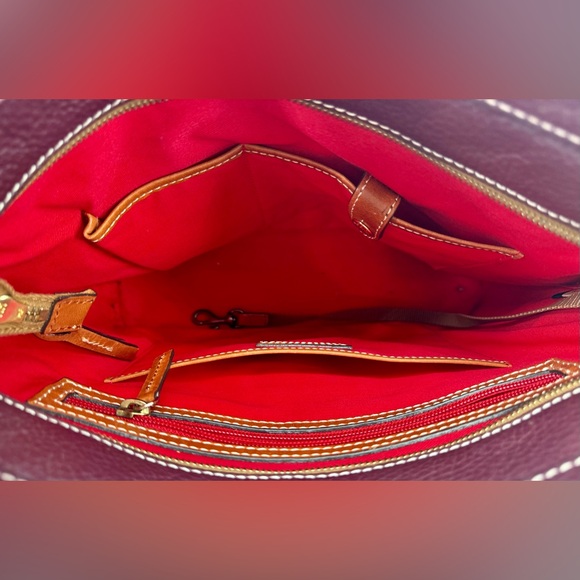 Dooney & Bourke Burgundy Leather Tote Bag - Picture 6 of 7